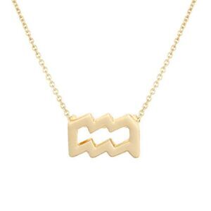Astrology Necklace Aquarius Gold Tone Constellation Necklace Gift Simple